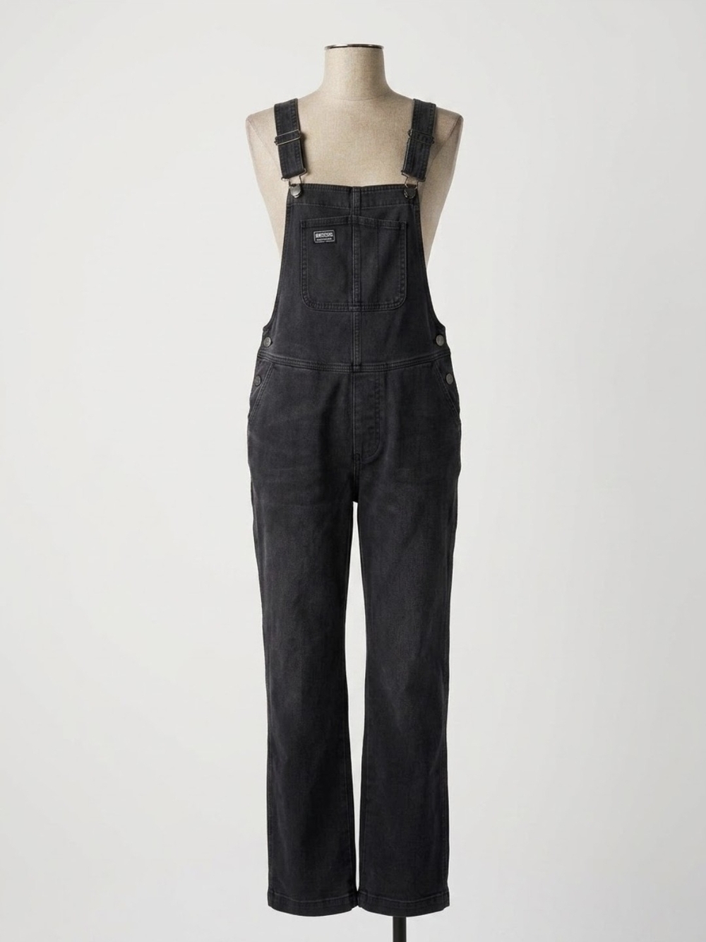 WILDFANG The Essential Black Denim Overalls Size Small Utility Workwear